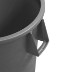 Carlisle 84105523 Bronco 55 Gallon Gray Round Trash Can