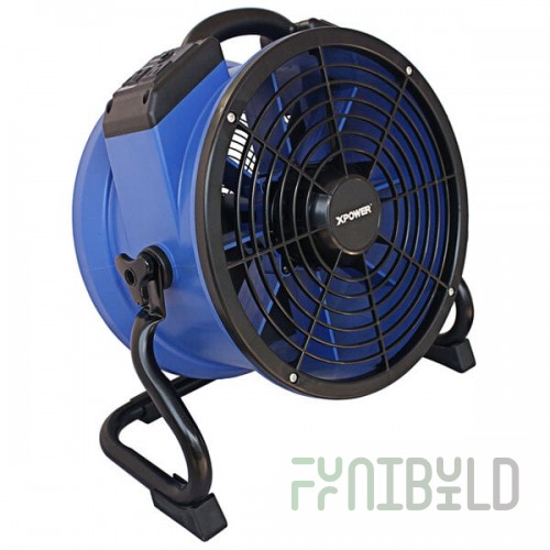 XPOWER X-35AR Variable Speed High Temperature Industrial Axial Fan with Sealed Motor and GFCI Power Outlets - 1/4 hp