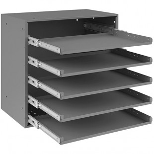 Durham Mfg 5-Compartment Large Steel Heavy Duty Bearing Slide Rack 305B-95 Durham Mfg 5-Compartment Large Steel Heavy Duty Bearing Slide Rack 305B-95