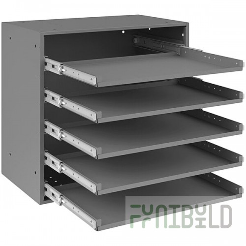 Durham Mfg 5-Compartment Large Steel Heavy Duty Bearing Slide Rack 305B-95