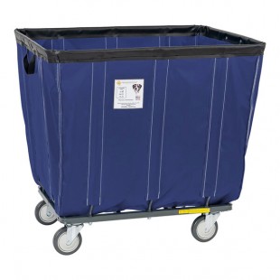 R&B Wire Products, Inc. 12 Bushel Navy Fully Sewn Vinyl Basket Truck with Swivel Casters 412SOC/NVY R&B Wire Products, Inc. 12 Bushel Navy Fully Sewn Vinyl Basket Truck with Swivel Casters 412SOC/NVY