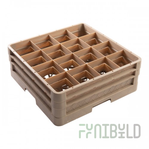 Vollrath CR8DD Traex® 16 Compartment Beige Full-Size Closed Wall 6 3/8