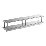 Regency 16-Gauge Type 304 Stainless Steel Pass-Through Shelf with Overshelf - 18 Regency 16-Gauge Type 304 Stainless Steel Pass-Through Shelf with Overshelf - 18