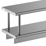 Regency 16-Gauge Type 304 Stainless Steel Pass-Through Shelf with Overshelf - 18 Regency 16-Gauge Type 304 Stainless Steel Pass-Through Shelf with Overshelf - 18