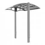 Paris Site Furnishings Shade Series 6' Window Gray Surface Mounted Picnic Table with Canopy and Basket Weave Perforations 85 1/2 Paris Site Furnishings Shade Series 6' Window Gray Surface Mounted Picnic Table with Canopy and Basket Weave Perforations 85 1/2