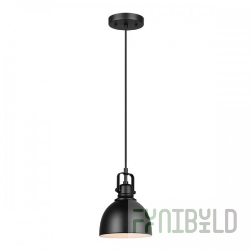 Canarm Polo Matte Black Farmhouse Pendant Light - 120V, 60W