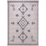 Abani Molana Collection 4' x 6' Beige / Blue Southwestern Diamond Area Rug Abani Molana Collection 4' x 6' Beige / Blue Southwestern Diamond Area Rug