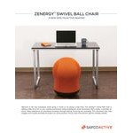 Safco 4760BL Zenergy Black Mesh Swivel Ball Chair Safco 4760BL Zenergy Black Mesh Swivel Ball Chair