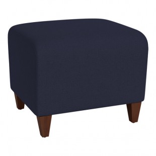 Lesro Ravenna Open House Navy Fabric Bench with Walnut Wood Legs