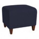 Lesro Ravenna Open House Navy Fabric Bench with Walnut Wood Legs Lesro Ravenna Open House Navy Fabric Bench with Walnut Wood Legs