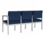 Lesro Lenox Steel Patriot Plus Imperial Blue Vinyl 3-Seat Sofa Lesro Lenox Steel Patriot Plus Imperial Blue Vinyl 3-Seat Sofa