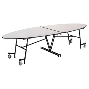 National Public Seating MTE10-PWPECR 10' Elliptical Mobile Plywood Cafeteria Table with Chrome Frame and ProtectEdge National Public Seating MTE10-PWPECR 10' Elliptical Mobile Plywood Cafeteria Table with Chrome Frame and ProtectEdge