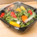 Sabert 94080B50 Bowl2 80 oz. Black Square Catering Bowl - 50/Case