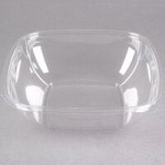 Sabert 94080B50 Bowl2 80 oz. Black Square Catering Bowl - 50/Case