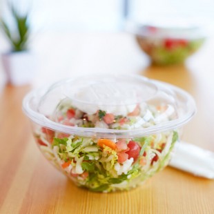 Eco-Products EP-SB24 24 oz. Clear Compostable Plastic Salad Bowl with Lid - 150/Case Eco-Products EP-SB24 24 oz. Clear Compostable Plastic Salad Bowl with Lid - 150/Case