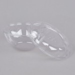 Eco-Products EP-SB24 24 oz. Clear Compostable Plastic Salad Bowl with Lid - 150/Case