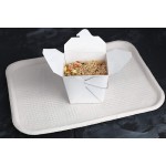 Fold-Pak 64WHWHITEM 64 oz. White Chinese / Asian Paper Take-Out Container with Wire Handle - 200/Case