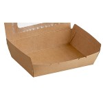 Choice Kraft Folded Paper #2 Take-Out Container with Window 7 3/4 Choice Kraft Folded Paper #2 Take-Out Container with Window 7 3/4