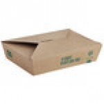 Choice Kraft Folded Paper #2 Take-Out Container with Window 7 3/4 Choice Kraft Folded Paper #2 Take-Out Container with Window 7 3/4
