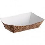 #100 1 lb. Solid Red Paper Food Tray - 250/Pack