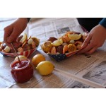 #100 1 lb. Solid Red Paper Food Tray - 250/Pack