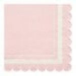 Sophistiplate Blush Scalloped Edge Paper Cocktail Napkin - 240/Case