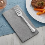 Choice Black Tweed Linen-Feel Flat-Packed Dinner Napkin 16 Choice Black Tweed Linen-Feel Flat-Packed Dinner Napkin 16