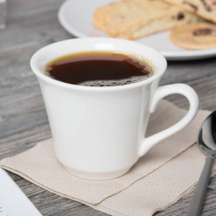 Libbey Slenda 8 oz. Royal Rideau White Porcelain Tall Tea Cup - Sample Libbey Slenda 8 oz. Royal Rideau White Porcelain Tall Tea Cup - Sample