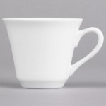 Libbey Slenda 8 oz. Royal Rideau White Porcelain Tall Tea Cup - Sample Libbey Slenda 8 oz. Royal Rideau White Porcelain Tall Tea Cup - Sample