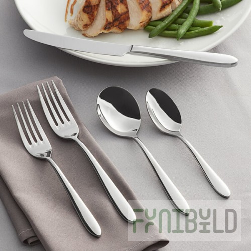 Acopa Remy 18/8 Stainless Steel Extra Heavy Weight Flatware 5-Piece Set - Sample