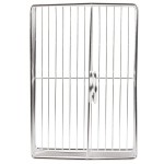 Clipper Mill by G.E.T. WB-900 2-Compartment Stainless Steel Rectangular Wire Caddy with Card Holder - 10