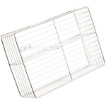 Clipper Mill by G.E.T. WB-900 2-Compartment Stainless Steel Rectangular Wire Caddy with Card Holder - 10