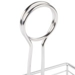Clipper Mill by G.E.T. WB-900 2-Compartment Stainless Steel Rectangular Wire Caddy with Card Holder - 10