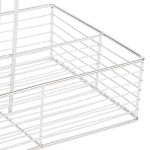 Clipper Mill by G.E.T. WB-900 2-Compartment Stainless Steel Rectangular Wire Caddy with Card Holder - 10