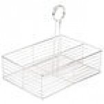Clipper Mill by G.E.T. WB-900 2-Compartment Stainless Steel Rectangular Wire Caddy with Card Holder - 10