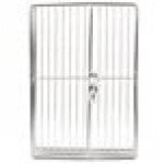 Clipper Mill by G.E.T. WB-900 2-Compartment Stainless Steel Rectangular Wire Caddy with Card Holder - 10