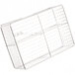 Clipper Mill by G.E.T. WB-900 2-Compartment Stainless Steel Rectangular Wire Caddy with Card Holder - 10