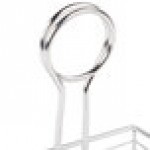 Clipper Mill by G.E.T. WB-900 2-Compartment Stainless Steel Rectangular Wire Caddy with Card Holder - 10