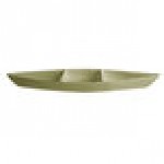 G.E.T. Enterprises BT319-MOD-WG Bugambilia 6.9 Qt. Smooth MOD Finish Willow Green Resin-Coated Aluminum Deep Boat with Dividers