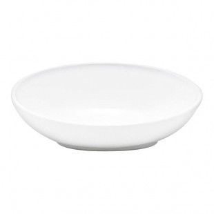 Front of the House Ellipse 4 oz. White Oval Slanted Porcelain Ramekin - 12/Case Front of the House Ellipse 4 oz. White Oval Slanted Porcelain Ramekin - 12/Case