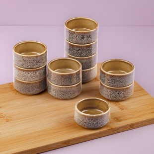 Ariane Freckles 2.37 oz. Brown Round Porcelain Ramekin - 12/Case Ariane Freckles 2.37 oz. Brown Round Porcelain Ramekin - 12/Case