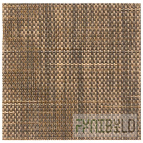 Front of the House Metroweave Copper Woven Vinyl Coaster - 12/Pack