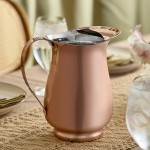 Acopa 64 oz. Satin Copper Stainless Steel Slender Bell Pitcher with Ice Guard