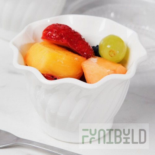 Cambro SRB5148 5 oz. White Plastic Swirl Bowl - 24/Case