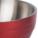 Vollrath 4659215 Double Wall Round Beehive 6.9 Qt. Serving Bowl - Dazzle Red