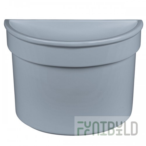 TableCraft CW1312GY 5 Qt. Gray Cast Aluminum Half Soup Bowl