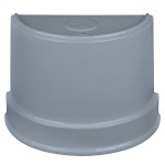 TableCraft CW1312GY 5 Qt. Gray Cast Aluminum Half Soup Bowl