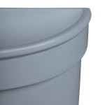 TableCraft CW1312GY 5 Qt. Gray Cast Aluminum Half Soup Bowl