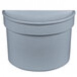 TableCraft CW1312GY 5 Qt. Gray Cast Aluminum Half Soup Bowl