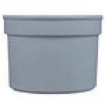 TableCraft CW1312GY 5 Qt. Gray Cast Aluminum Half Soup Bowl